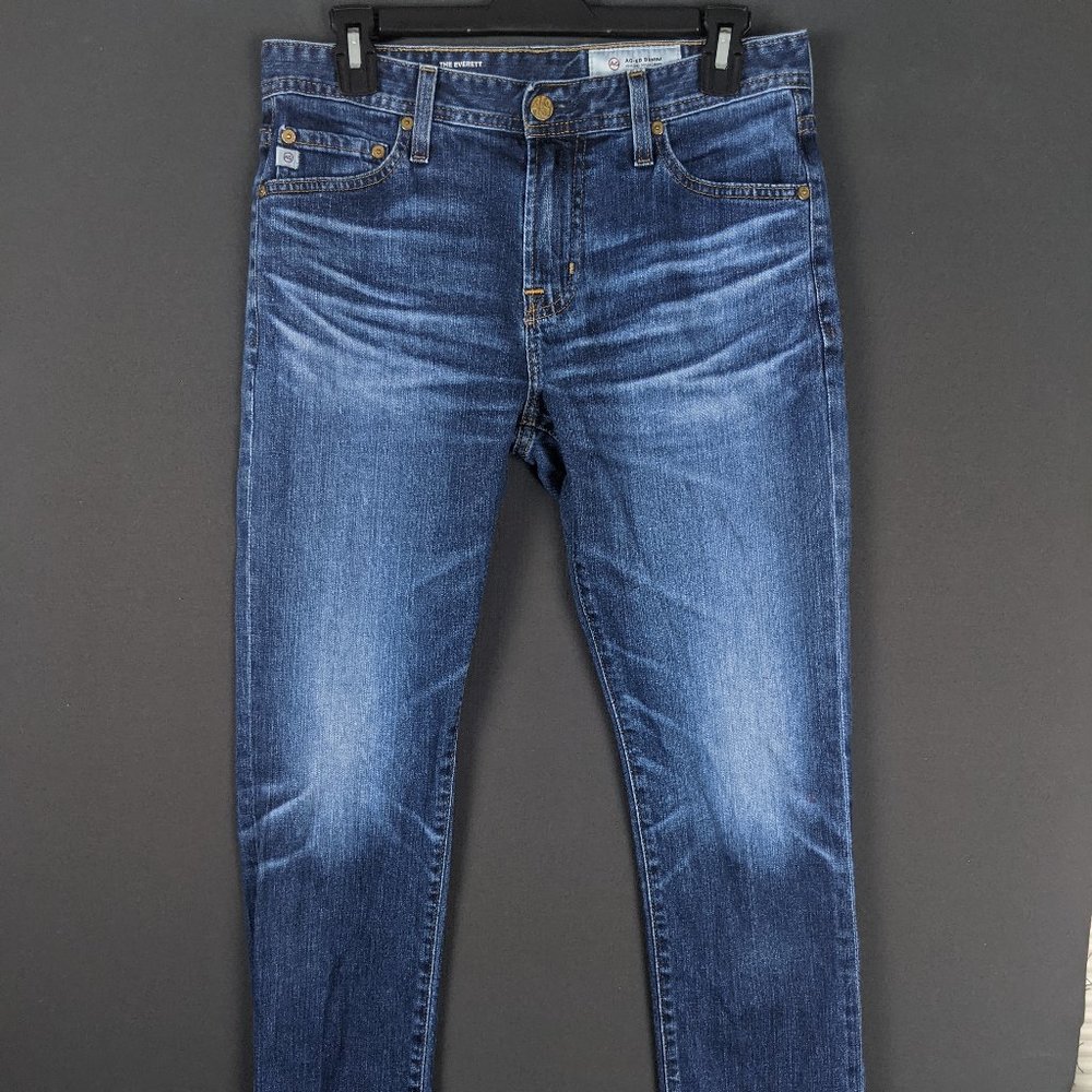 Ag Adriano Goldschmied Jeans Men 30x32 The Everett Slim Straight Blue Denim Pant